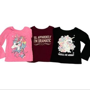 Three Children’s Place Girls long sleeve tees size 2T